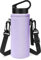 Linkidea Water Bottle Carrier with Strap Compatible with Hydro Flask Standrad Mouth 18oz, CamelBak Carry Cap 20oz, IRON FLASK,Waterbottle Sling Bag Holder, Shoulder Strap (Light Purple)
