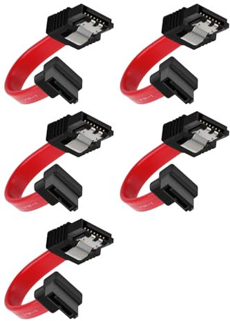 YANBORONSN Cable de datos SATA III, cable de datos SATA de 3 pulgadas, 6,0 Gbps de 7 pines, SATA III hembra a Female (5 paquetes), compatible con SSD de 2,5 pulgadas, unidades de (Upbend)