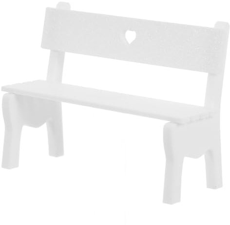 BESPORTBLE Mini-Puppenhaus-Gartenbank Miniatur-Puppenbank Couch Mikro-Landschaftsverzierung Mini Parkbänke Modell für DIY-Bastelarbeiten Wohnkultur Fotokabinen-Requisiten