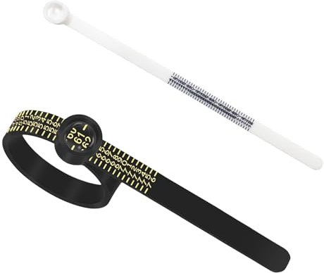 2 Stück Ringgrössenmesser Deutsche Größen,Ringmesser Finger,Ring Größenmesser,Ringgröße Messen,Verkleinerung Sizer Measuring Tool,Ring Messer,Ringmaßband,Ringschablone,Oura Ring 4 Sizing Kit Mit Lupe
