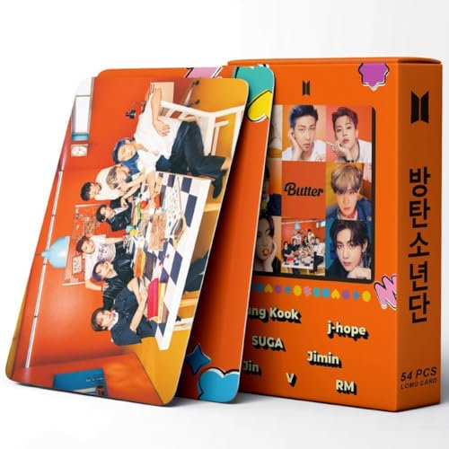haianallo BTS Fotokarten, 54 Stück, Album Butter Merch Peach Ver J-Hope, Suga, Jimin, V, RM, Jung Kook, Jin Lomo Karten