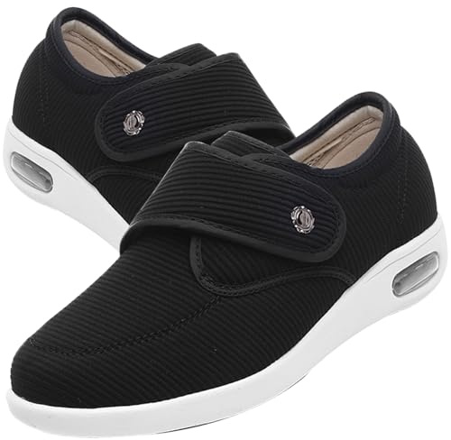 JTNZDAW Chaussure Femme pied Large pieds sensibles Velours côtelé Chaussures Extérieures Intérieures Confortables Bout Ouvert de Marche Légères et Respirantes