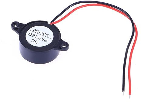 Amosfun 2 Stück Piezo Summer 3–24 v Kleiner Geschlossener Elektrischer Buzzer Mit Kabeln Abs Material Niedriger Stromverbrauch Hoher Schalldruck Industrieller Einsatz