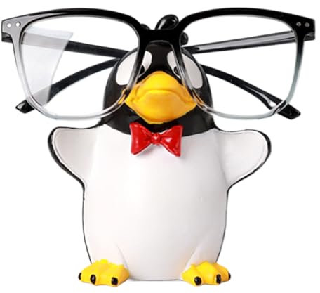 Brillenhalter | Pinguin Brillen-Ständer | Deko-Figur Zur Brillenaufbewahrung Für Schreibtisch, Nachttisch, Schlafzimmer, Schrank Und Schmuckaccessoires