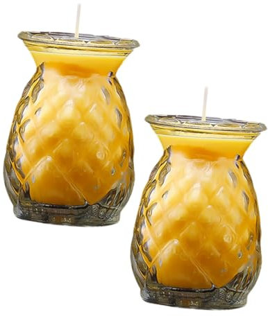 GLEAVI 2stücke Teiliges Butterlampe in Ananasform Buddha-Stil Gelbe Butterlampen Für Wohnraum Tempeldeko Langlebige Tischlampe Für Gemütliche Raumbeleuchtung