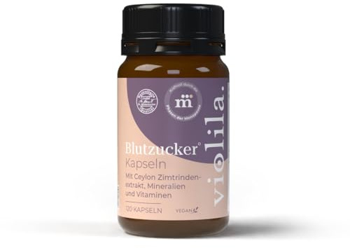violila Blutzucker Kapseln | Mit Ceylon-Zimt, Chrom, Zink & B-Vitaminen für Zuckerstoffwechsel & Energie | Vegan & ohne unnötige Zusatzstoffe | 120 Kapseln