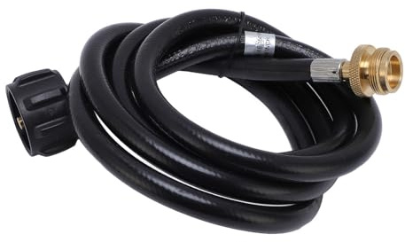 Cocoarm Kraftstoff-Gas-Verlängerungsschlauch, Gummi-Messing-Adapterschlauch, 1 Pfund Bis 20 Pfund, Tankanschluss, 350 PSI Handrad-Setup für die Verwendung von Tragbaren Heizgeräten für Campingkocher