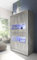 BASIC PINO 4 türige Vitrine, Holz, grau, 102 x 43 x 162 cm