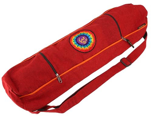 GURU SHOP Yogamatten-Tasche Om - Rot, Herren/Damen, Baumwolle, Size:One Size, 65x15x15 cm, Taschen für Yogamatten