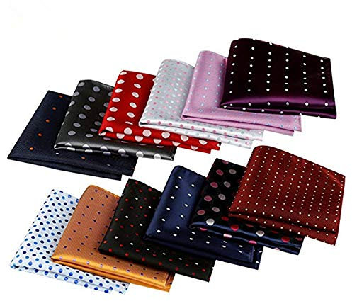 Alumuk 12 Stücke Herren Anzug Einstecktuch Taschentücher Kavalierstuch Business Hochzeit in unterschiedlichen wählbaren Designs (Style 01)