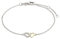 XENOX FINE XG4206G Damen Armband Herz 9 Karat (375) Bicolor Gold Diamant 18 cm