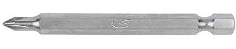 KS Tools 911.7815 1/4 Bit ranurado cruzado PH# 00, 75mm de longitud