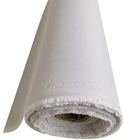 EU Fabric Waterproof Canvas Fabric | 600 Denier Heavy-Duty Material for Garden Furniture Covers | Tear Resistant Outdoor Upholstery | Ensuring Safety and Durability – White 1 Meter x 150cm