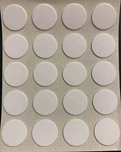 13mm Self Adhesive Screw Cover Caps Stick on Furniture Sticker Screw Hole - White x20