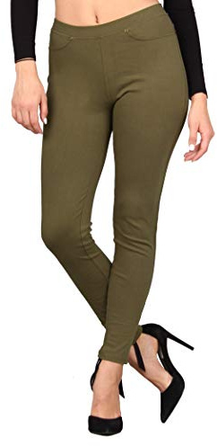 Lildy Women's Denim Jeggings - Green - Small/Medium