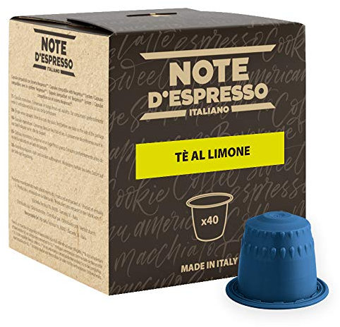 Note D'Espresso, Tè al Limone, Capsule Compatibili Soltanto con Sistema NESPRESSO*, 40 caps