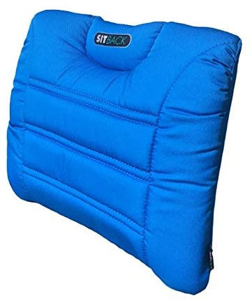 Sitback Air Universal Rückenstützkissen Sitzkissen Rückenkissen (Enzian Blau)