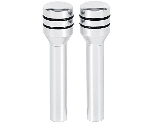 Car Door Pin Lock 2Pcs Aluminum Alloy Interior Door Lock Knob Pins Cover for Universal Cars Vehicles (Silver)