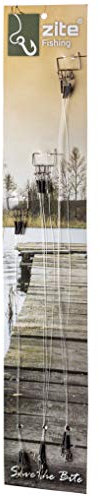 Zite Fishing Fluorocarbon-Vorfach Set - 12 STK Spinn-Vorfächer mit Snap-Karabiner - Hecht & Zander Raubfisch-Vorfach 3 Längen - 0,4-0,6mm Stark