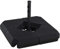 Outsunny Base para Sombrilla de Ø48 mm con 4 Pesos Rellenables de Agua o Arena de 60L Soporte de Sombrilla en Forma de Cruz con Tubo de Acero 80x80x56 cm Negro