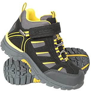 Mountain Warehouse Drift wasserdichte Kinder-Schuhe -Stiefel mit Schnürung für Jungen und Mädchen als Überschuh zum Wandern und bei Regen Dunkel Grau Kinder-Schuhgröße 29 DE