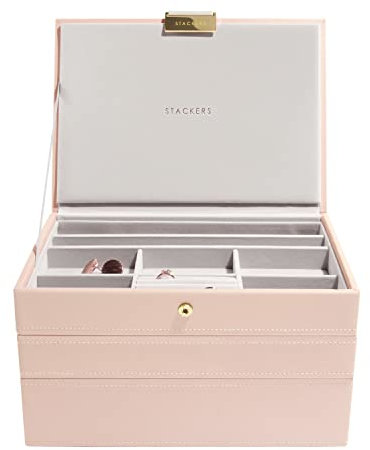 Stackers Blush Classic Set of 3 with Champagne Gold Fitting + Foil