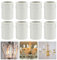 EMAGEREN 8 Pack Candle Drip Sleeves 43 * 60mm Candle Socket Covers Chandelier Candle Sleeves Plastic Covers Tubes Candelabra Base for Most Chandeliers Wall Light and Christmas Decoration, White