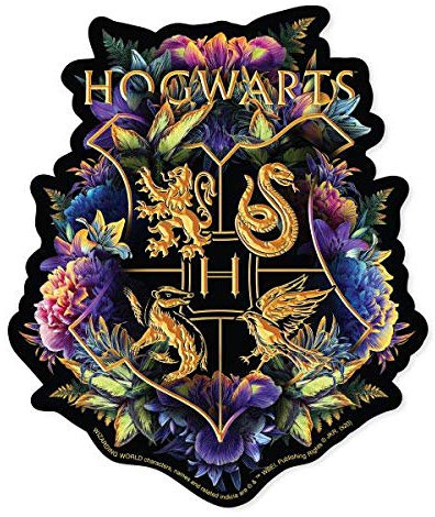 Paper House Productions Harry Potter Vinyl-Aufkleber, Hogwarts-Wappen, gestanzt, 7,6 cm