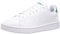 adidas Herren Advantage Shoes Tennisschuhe, Cloud White/Cloud White/Green, 46 EU