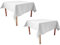 Weavric Quadratische Tischdecke, 132 x 132 cm, waschbar, weiß, Polyester, Tischdecke für Buffet, Küche, Abendessen, Hochzeit, 2 Stück