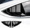 KUNGKIC 2 Pcs Rear Window Sunshade for Tesla Model 3 2017-2021 ABS Windshield Sun Rain Protection Tesla Accessories (Gloss Black)