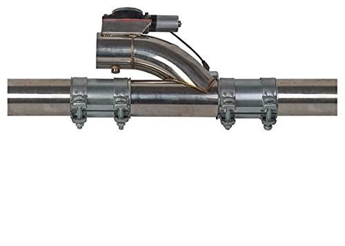 HZJA Auto Auspuffblende Universal 2, 2,5, 3 Zoll Auspuff Y-Rohr Elektrisches Auspuff-Absperrventil Auto-Heckhals, Mit Fernbedienungsknopf Und 2 Klemmverbindungen SS304-Material. Auspuff Endrohre