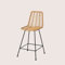 SKLUM Tabouret Haut en Rotin Synthétique Naturel Gouda Naturel Noir ↑65 cm