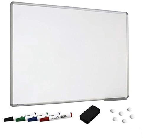 Whiteboard Classic Magnetisch Lackiert 60x90 cm mit Zubehör Starter Kit | Sam Creative Whiteboard | Magnetisches Whiteboard mit Zubehör | Whiteboard Classic mit Zubehör Starter Kit