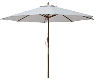 Bolero Runder Sonnenschirm Grau 3 Meter