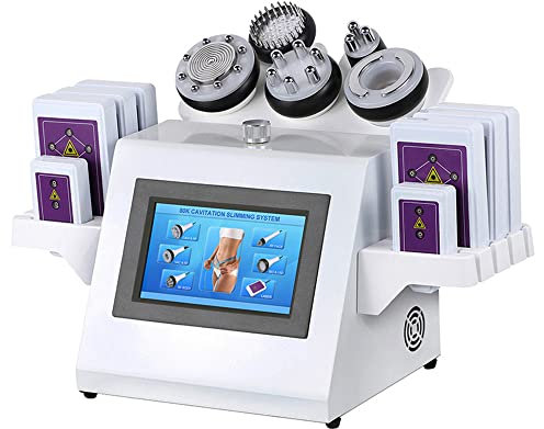 80K Ultrasonic Vacuum Cavitation Machine, 6 In 1 Multipolar Radio Frequency Photorejuvenation+EMS Machine,Skin Lift Massager Cellulite Reduction Device, weight Loss Beauty Machine for Face Waist Leg