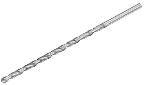 sourcing map 6.5mm Twist Drill Bits, High-Speed Steel Straight Shank Extra Long Drill Bit 200mm Length for Wood Plastic Aluminum