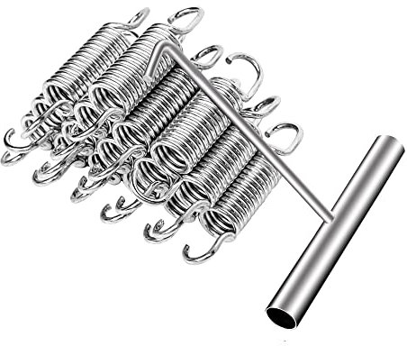 Steelway 8,9 cm Trampolinfedern, robuste Trampolin-Ersatzfedern, Zubehör, Trampolin-Teile, Edelstahl-Trampolinfedern (16 Stück)