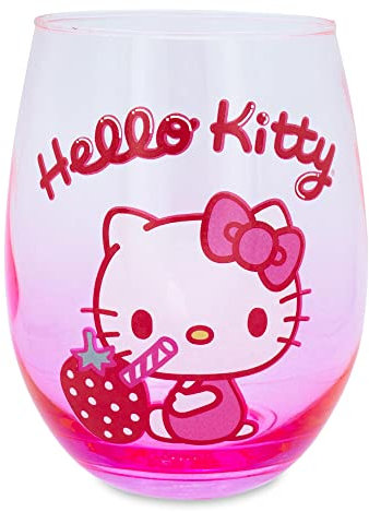 Toynk Sanrio Hello Kitty - Vaso de vino sin tallo para cócteles, capacidad para 591 ml
