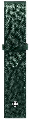 Montblanc Sartorial Etui für 1 Schreibgerät aus Leder in der Farbe Grün, Maße: 16cm x 3cm x 1,6cm, 131200
