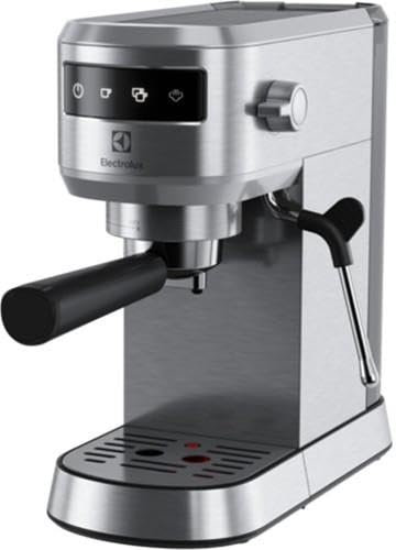 Electrolux E6EC1-6ST Explorer 6 Espresso Cappuccino Machine à café, Technologie de régulation de la chaleur, Mousseur à lait, Bac d'égouttement amovible, 1250 W