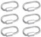 BuxiuGK 6 Pezzi Moschettone a Vite M4/0.16,304 Acciaio Inox Forma di D Quick Link Connettore Rapido Moschettone Avvitabile con Tappo a Vite per Campeggio Esterni