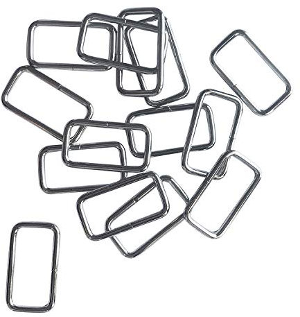 3/4 inch Rectangle Bag Purse Snap Hook Metal Loop Rings Webbing Belts Buckle for Handbag Strap DIY Accessories and Bag Making Repairing Pack 50 ET356