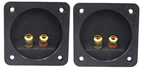 Operitacx Connector Speaker Terminal Connector Binding Post Subwoofer Crimp Black 2pcs