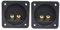 Operitacx Connector Speaker Terminal Connector Binding Post Subwoofer Crimp Black 2pcs