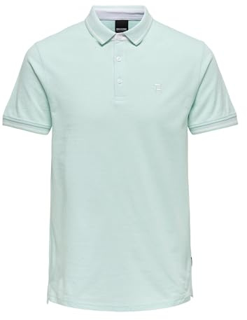 ONLY & SONS ONSFLETCHER Slim SS Polo Noos, Yucca/Detail: Melange, XXL
