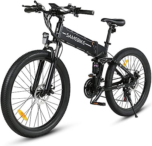 SAMEBIKE 26 Zoll E Bike Elektrofahrräder klapprad mit 48V 14Ah Abnehmbarer Akku 21 Gänge Elektrofahrrad E-Bike Off-Road Mountainbike klappfahrrad EBike für Erwachsene Herren Damen (LO26-II)