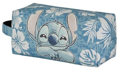 Disney Lilo et Stitch Aloha-Trousse de Toilette de Voyage Brick Plus, Bleu, 27 x 13 cm