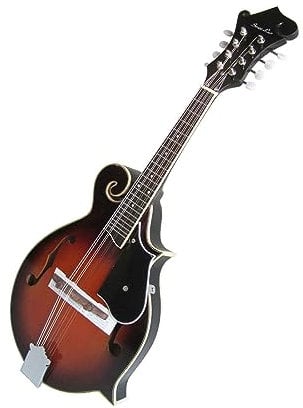 Mandoline-Instrument F-Typ 8-saitige Mandoline-Gitarre, Musikinstrument, Fichtensperrholzplatte Mit Lederetui