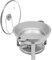 soudesileim Chafing Dish Buffet Set, 5L Rund Warmhaltebehälter, Edelstahl Speisewärmer mit Lagerung der Deckel, für Familientreffen, Party (Silber)